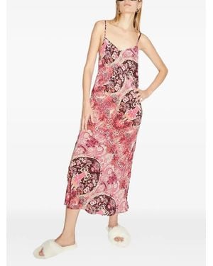 Maria Cher Vestido Midi Besalu Isabel Con Estampado Floral - Rosa