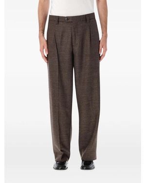 mfpen Service Trousers Pleated Twill Trousers - Brown
