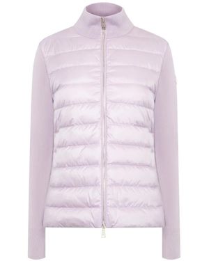 Moncler Panelled Zip-Up Jacket - Pink