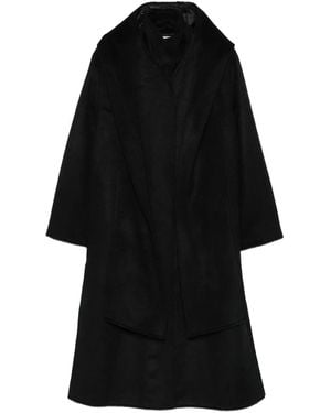 forte_forte Funnel-Neck Coat - Black