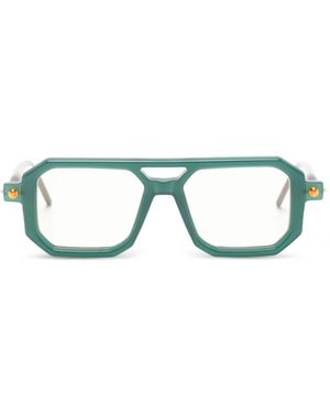 Kuboraum Maske P8 Geometric-Frame Sunglasses - Green