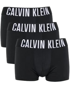 Calvin Klein Drie Boxershorts Met Logoprint - Zwart