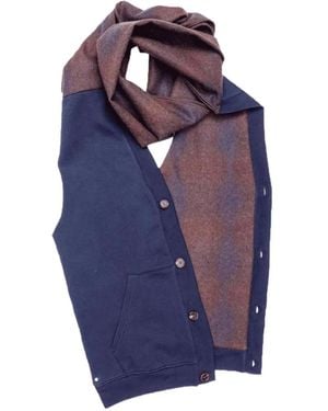 Bless Buttoned Scarf - Blue