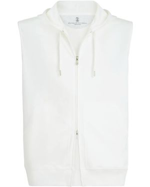 Brunello Cucinelli ノースリーブ パーカー - ホワイト