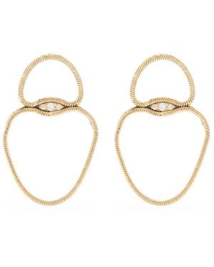 Fernando Jorge 18Kt Fluid Diamonds Earrings - Metallic