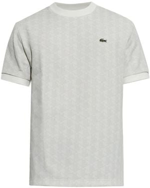Lacoste Monogram-Jacquard T-Shirt - Gray
