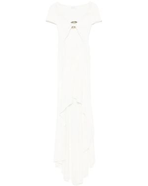 Patrizia Pepe Cut Out-Detail Maxi Dress - White