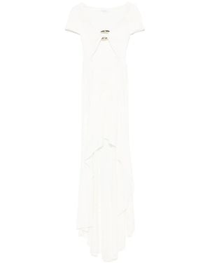 Patrizia Pepe Cut Out-Detail Maxi Dress - White