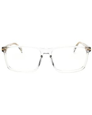 David Beckham Rectangle-Frame Glasses - Natural