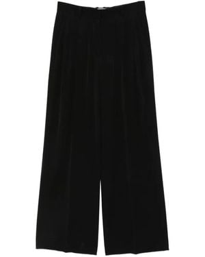 The Row Pleated Wide-Leg Pants - Black