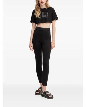 ARMANI EXCHANGE Cropped T-Shirt - Black