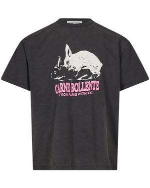 Carne Bollente Bunny Style Graphic-Print T-Shirt - Black