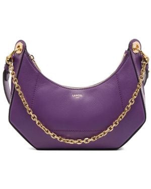 Lancel Sac Porté Épaule Croisette À Bride Chaîne - Purple