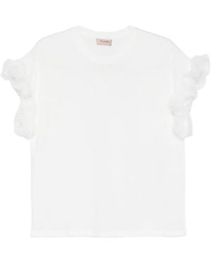 Twinset Ruffled T-Shirt - White