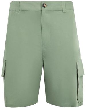 Loewe Linen Cargo Shorts - Green