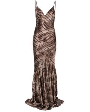 Elisabetta Franchi Carpet Dress - Natural
