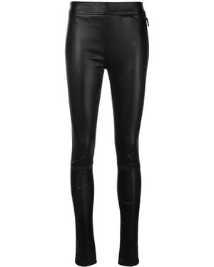 Roberto Cavalli Leather Leggings - Black