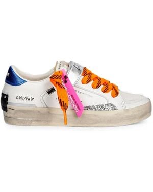 Crime London Glitter-Detail Touch-Strap Trainers - White
