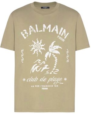 Balmain Short-Sleeve Crew-Neck T-Shirt - White