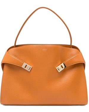 Ferragamo Leather Shoulder Bag - Orange