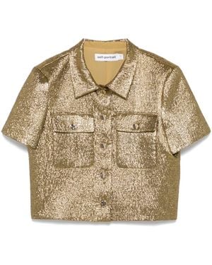 Self-Portrait Metallic Jacquard Shirt