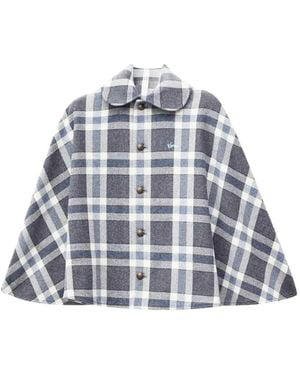 KENZO Checks Military Cape - White