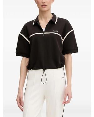 Guess Drawstring-Hem Polo-Shirt - Black