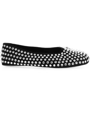 DSquared² Icon Jewel-Embellished Ballet Flats - White