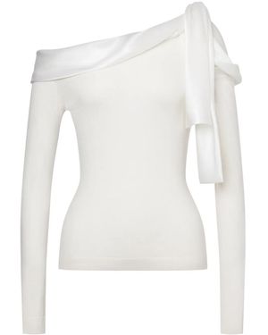 Alberta Ferretti カットアウト トップ - ホワイト