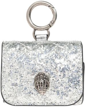 Kurt Geiger Quilted Glitter Airpods Case - White