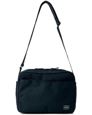 Porter-Yoshida and Co Logo-Patch Cross Body Bag - Blue
