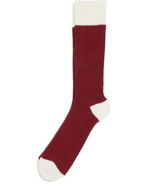 Ami Paris Zweifarbige Socken - Rot