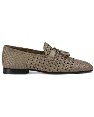 Doucal's Openwork Tassel Loafers - Grey