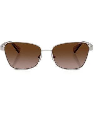Polo Ralph Lauren Braided Square-Frame Sunglasses - Metallic