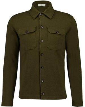 Piacenza Cashmere Hemd mit Vordertasche - Grün