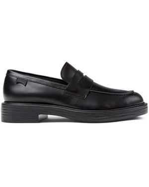 CAMPER 黒 レザー ローファー
