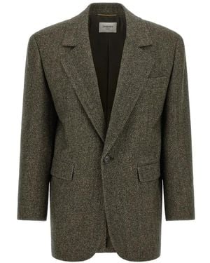 Saint Laurent Single-Breasted Jacket - Green