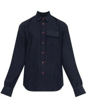 Kiton Flap-Pocket Button-Down Shirt - Blue