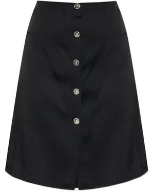 Versace Front-Button Midi Skirt - Black