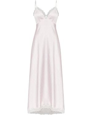 LoveShackFancy Manuela Lace-Trimmed Polka-Dot Maxi Dress - White