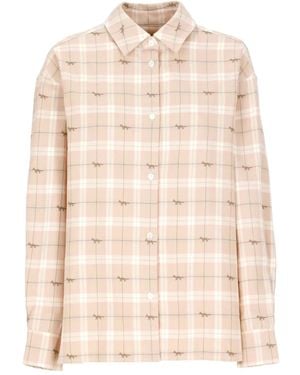 Maison Kitsuné チェック シャツ - ナチュラル