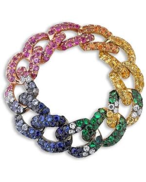 SHAY Bague Médium Ornée De Saphirs - Rose