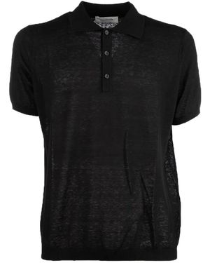 PAOLO RAGAZZINI Short-Sleeved Polo Shirt - Black