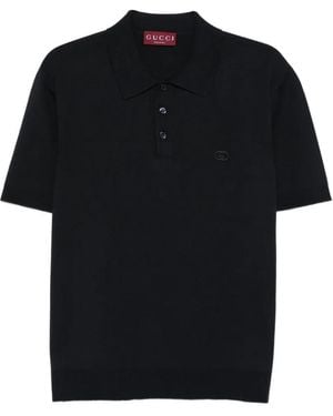 Gucci Short-Sleeve Polo Shirt - Black