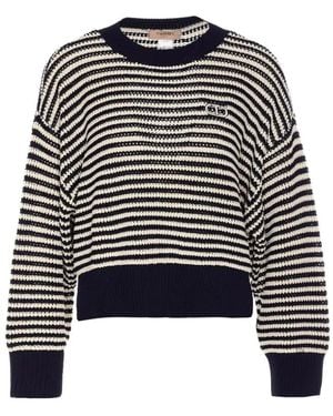 Twinset Gestreepte Trui - Zwart