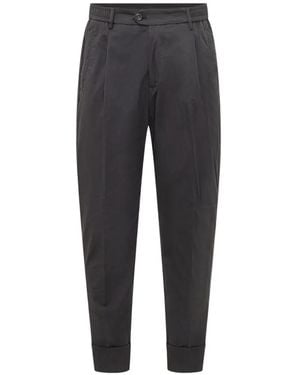 Hōsio Pleated Turn-Up-Hem Pants - Gray
