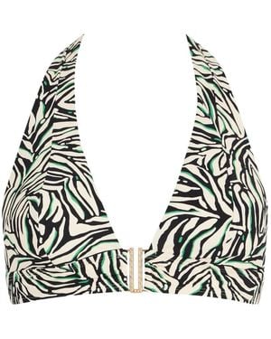 Aubade Tropical Splash Triangle Bikini Top - Black