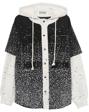 Satoshi Nakamoto Hoodie Orné De Miroirs - Black