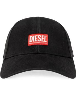 DIESEL Logo-Patch Baseball Cap - Black