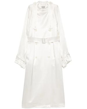 TOTEME Gabardina Drapeada - Blanco
